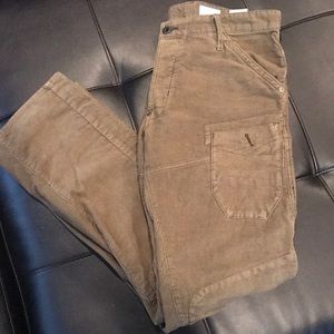 G Star Raw olive green courderoy jeans
